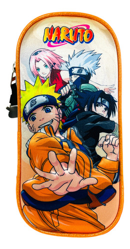 Lapicera Naruto Uzumaki Naruto, Sasuke Y Sakura Color Naranja