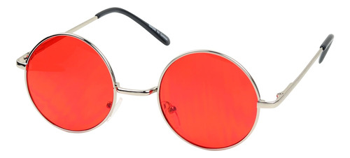 Shadyveu Retro Round Vintage Classic Metal Uv400 Groovy Red