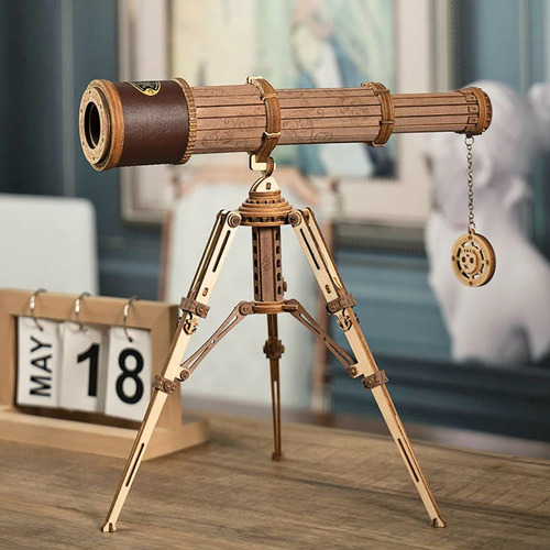 Telescopio De Madera Puzzle 3d Stem Robotime