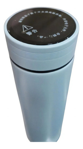Botella térmica de 500 ml con medidor de temperatura digital LED de color azul claro