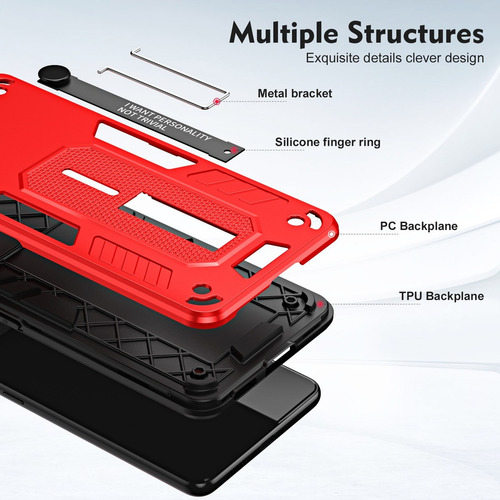 Funda Para Oppo A16/a16s, Soporte Metálico Con Película De V
