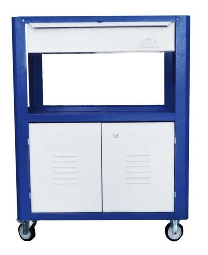 Imagem 1 de 3 de Carrinho Armario Porta Ferramentas Organizador Em Aco Azul