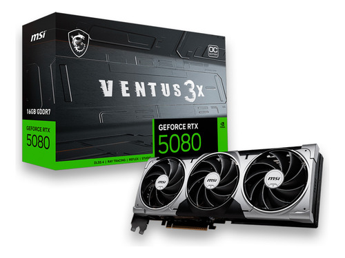 Placa De Vídeo Rtx 5080 Ventus 3x Oc 16gb Gddr7 256bits Msi
