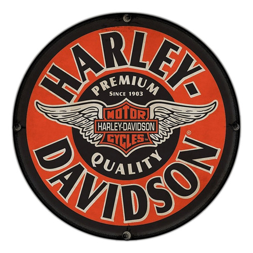 #147 - Cuadro Decorativo Vintage Retro / Harley Davidson