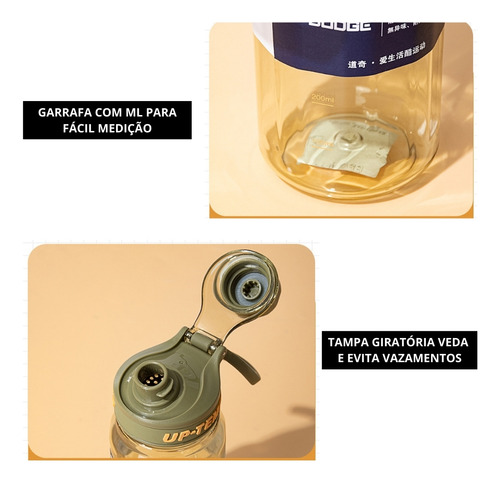 Garrafa Academia 680ml Para Esportes Bpa Free Tritan Resistente Hidratação Fitness Gym Leve Cor Verde
