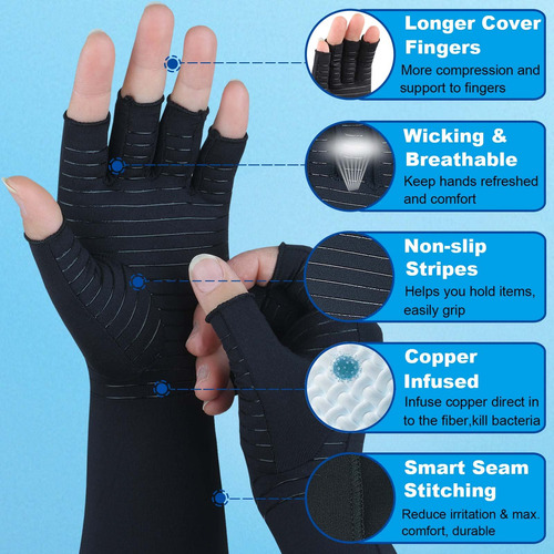 Shifanqi Guantes De Compresión Largos, Guantes De Artritis D