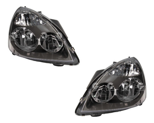 Juego Opticas Faros Delanteras Renault Clio 2006 A 2012