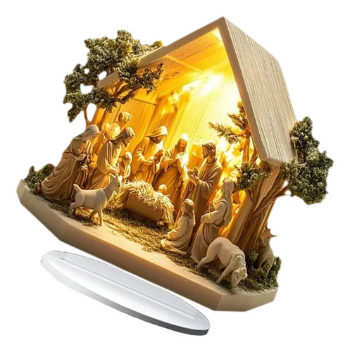 Estatuilla De Belén Navideño, Estatua Plana Casa 20x20cm