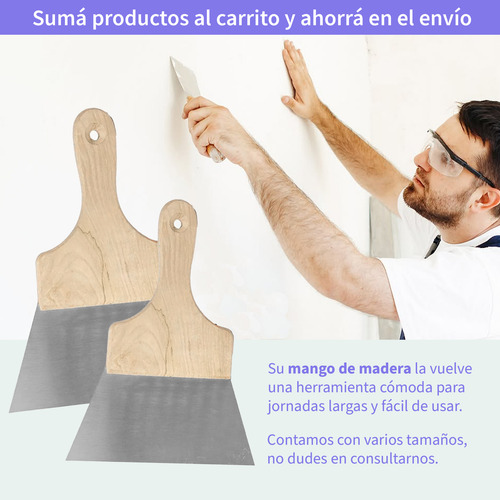 Espatula Mango Madera Para Enduir 180 Mm Perfect Tool