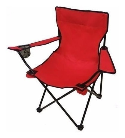 Imagen 2 de 8 de Silla Director Apoyabrazos Sillon Camping Porta Vaso Bolso R