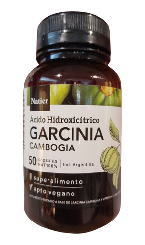 Garcinia Cambogia Natier Vitamina C Adelgazante Vegan 50 Cap