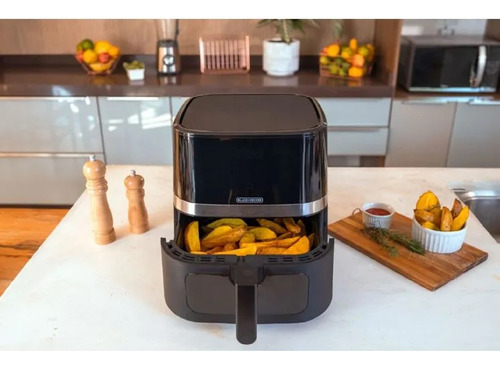 Air Fryer Gigital AfdLG Com Visor Frontal 127v Black Decker