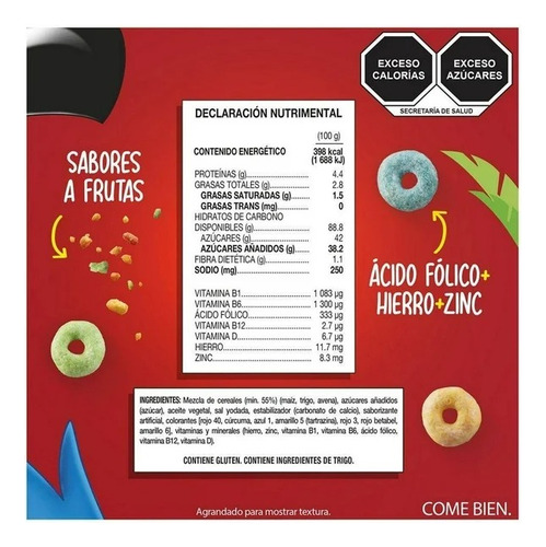 Kellogg's Froot Loops Sabor Frutas Naturales 140 G