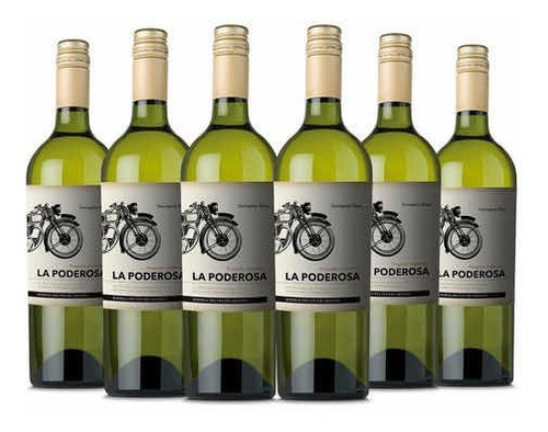 Vino La Poderosa Sauvignon Blanc 750 Ml X6 - Perez Tienda