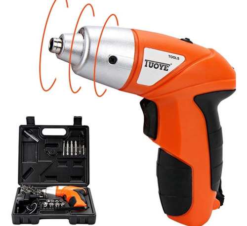 Mini Parafusadeira Para Pc Computador De Impacto Pequena 4v Laranja 50 Hz/ 60 Hz