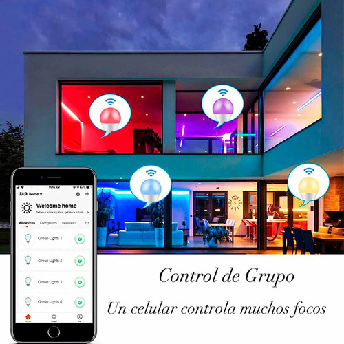 Foco Inteligente Fratech Luz Rgb Wifi - Ios Y Android