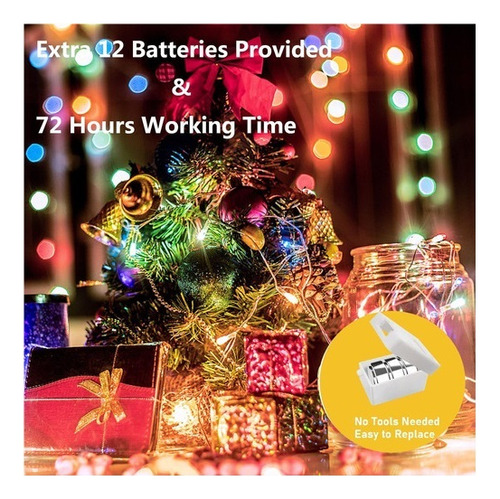 Pt Compatible Minilámpara De Navidad Led De 2 M, 40