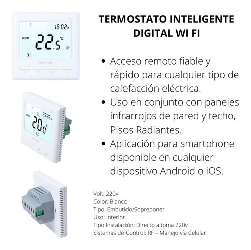 Imagen 4 de 10 de Piso Radiante Eléctrico Malla 10m2 Termostato Wifi Suelo