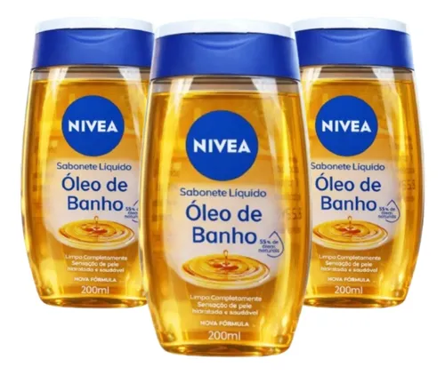 Nivea Sabonete Líquido Óleo Banho 200ml - 55% Óleos Naturais