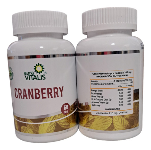 Cranberry Reforzado 2 Fras 60 Caps C/u Cranberries Uva Ursi