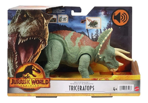 Jurassic World Dominion Ruge Ataca Triceratops Mattel Hdx34