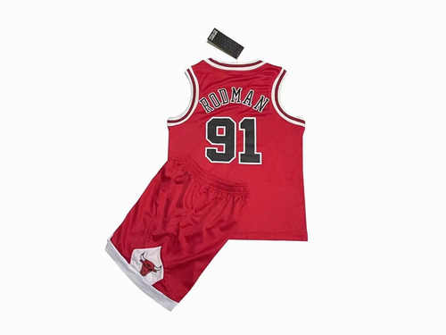 Jersey Básquetbol Chicago Bulls #91 Rodman Camiseta, Rojo | Meses sin  intereses