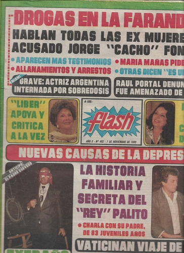 Flash / Nº 492 / 1989 / Isabel Sarli / Palito Ortega Z18