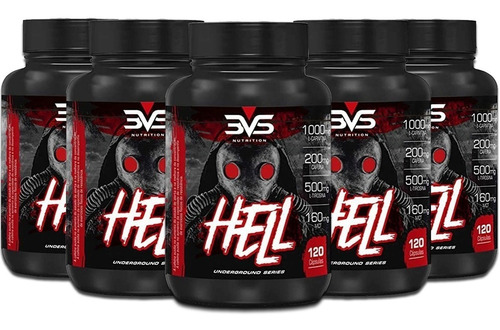 5x Hell 120 Cápsulas - Termogênico + Potente 3vs Nutrition