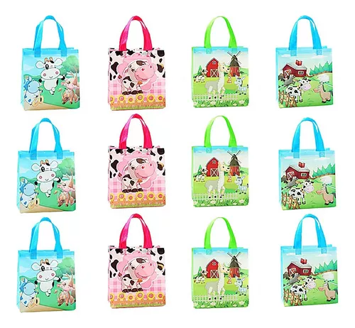 12 Bolsas Dulceros Fiesta Bolo Infantil Recuerdo Animalitos