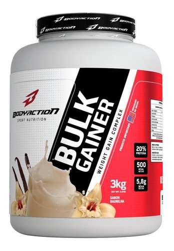 Bulk Gainer - 3000g Baunilha - Body Action