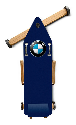 Carrinho De Rolimã Original Madeira  Brinquedo - Bmw Azul