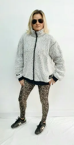 Campera Bomber Corderito Gris Vison Super Abrigada T Unico (Usado)
