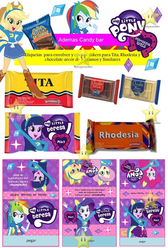 Kit Imprimible Candy Bar My Little Pony Equestria Girls Mas