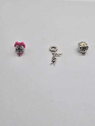 Charm Dije Para Pandora Pulsera Calavera Calaca Mexicana Rosa