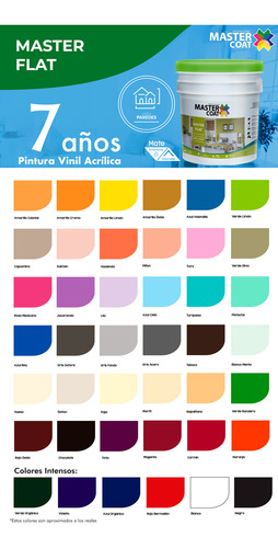 Pintura Vinílica Master Flat Int/exteror Master Coat 4l Naranja Hacienda Mate