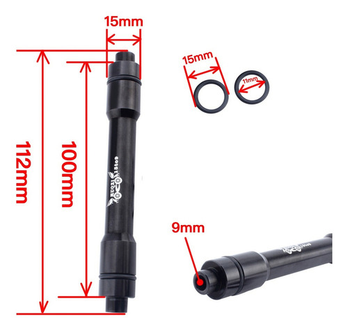 . Adaptadores De Eje Pasante De 2 Piezas De 12 Mm / 15 Mm A