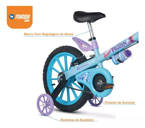 Bicicleta Infantil Para Meninas De Até 7 Anos Com Rodinhas Tamanho Do  Quadro Crianças De 3 A 7 Anos Cor Azul-claro