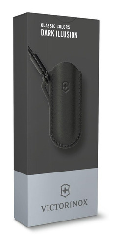 Victorinox Funda De Piel Para Navaja,dark Illusion ,58 Mm Color Negro
