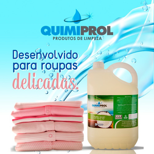 Sabão Líquido Lava Roupas Côco 5 Litros