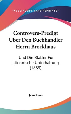 Libro Controvers-predigt Uber Den Buchhandler Herrn Brock...