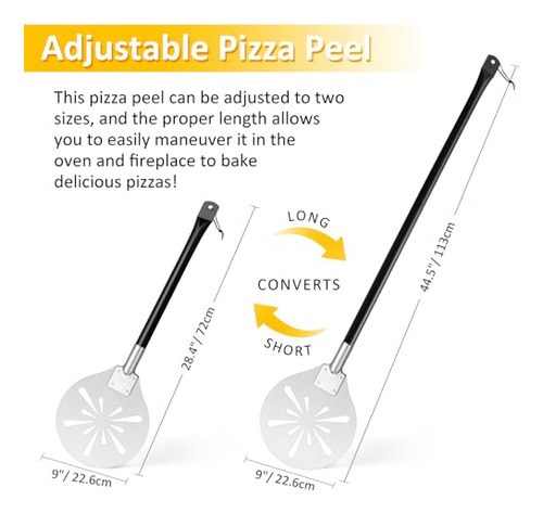 Pala De Pizzas Perforada De 9 Pulgadas Y Rueda Cortadora Cl