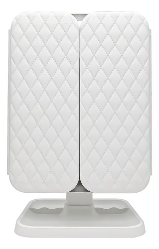 Espejo Maquillaje Led Aumento Plegable Blanco Profesional