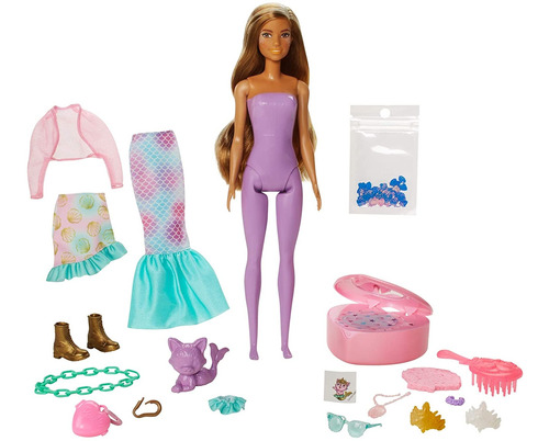 Muñeca Barbie Colour Reveal Peel Con Diseño De Sirena