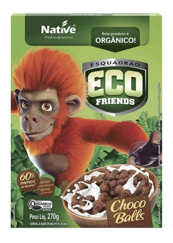 Cereal Orgânico Eco Friends Choco Balls 270g - Native