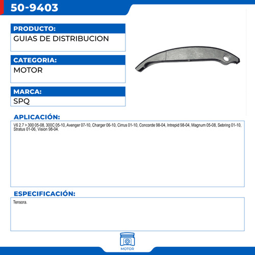 Guía De Distribución Chrysler 300c 2005-2010 V6 2.7