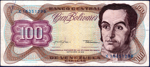Billete De 100 Bolívares X8 Septiembre 18 1979 Simón Bolívar