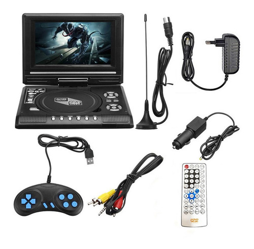 7.8 Reproductor De Dvd Portátil Con Tv/fm/usb/función De Jue