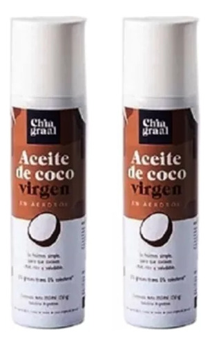 Aceite En Aerosol De Coco Virgen Chia Graal X190cc X2