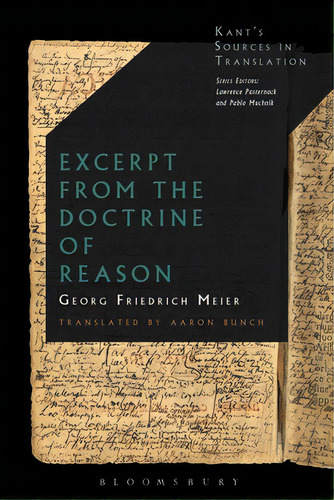 Excerpt From The Doctrine Of Reason, De Meier, Georg Friedrich. Editorial Red Globe Pr, Tapa Blanda En Inglés
