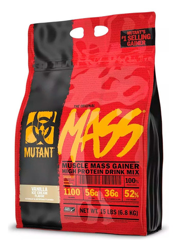 Suplemento Polvo Mutant Mass Carbohidratos Sachet De 6.8 Kg Sabor Vainilla